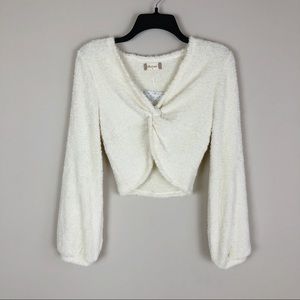 Altar’d State Fuzzy Cropped Long Sleeve Top